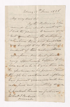 Thumbnail for Alexander Nisbet letter to Justin Perkins, 1836 June 13 - Image 1