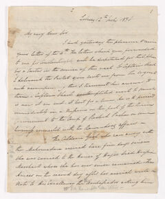 Thumbnail for Alexander Nisbet letter to Justin Perkins, 1836 July 12 - Image 1