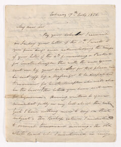 Thumbnail for Alexander Nisbet letter to Justin Perkins, 1836 July 17 - Image 1