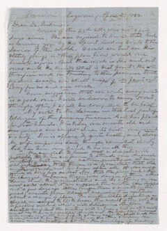 Thumbnail for Moses Payson Parmelee letter to Justin Perkins, 1864 April 23 - Image 1