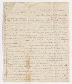 Thumbnail for Charlotte Bass Perkins letter to Justin Perkins, 1835 August 28 to 30 - Image 1
