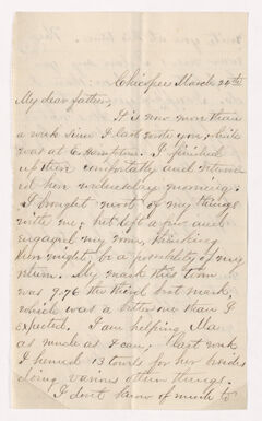 Thumbnail for Henry Martyn Perkins letter to Justin Perkins, March 24 - Image 1