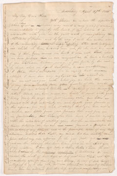 Thumbnail for Lydia Bass Russel letter to Charlotte Bass Perkins, 1835 April 29 - Image 1