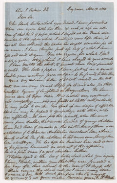Thumbnail for George Adams Pollard letter to Justin Perkins, 1863 March 19 - Image 1