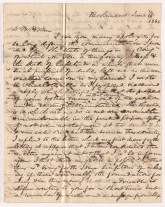 Thumbnail for Abraham David Pollock letter to Justin Perkins, 1842 June 16 - Image 1