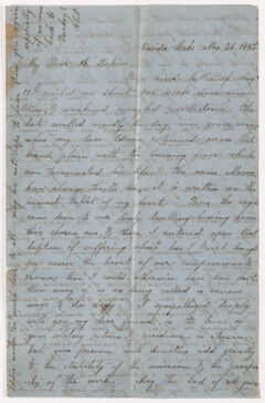 Thumbnail for Ann Eliza Crane Powers letter to Justin Perkins, 1863 November 26 to 31 - Image 1