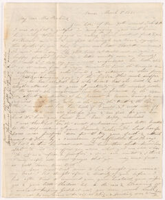 Thumbnail for Eliza Cheney Abbott Schneider and Harriet Goulding Powers letter to Charlotte Bass Perkins, 1835 March 2 - Image 1
