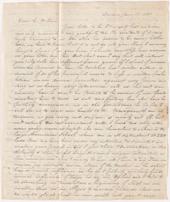 Thumbnail for Philander Oliver and Harriet Goulding Powers letter to Justin and Charlotte Bass Perkins, 1837 June 17 to 19 - Image 1