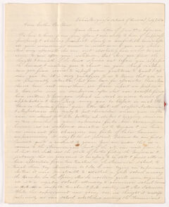 Thumbnail for Philander Oliver and Harriet Goulding Powers letter to Justin and Charlotte Bass Perkins, 1836 July 9 - Image 1