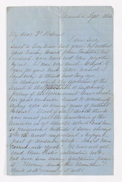 Thumbnail for Harriette Rawlinson letter to Justin Perkins, 1864 September - Image 1