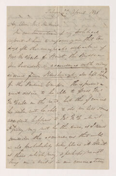 Thumbnail for James Pringle Riach letter to Justin Perkins, 1838 April 2 - Image 1