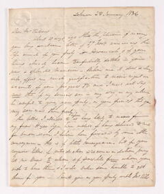 Thumbnail for James Pringle Riach letter to Justin Perkins, 1836 January 2 - Image 1