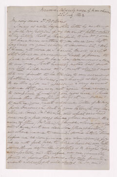 Thumbnail for James Pringle Riach letter to Justin Perkins, 1863 July 22 - Image 1