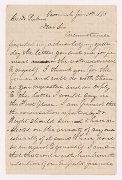 Thumbnail for Benjamin Labaree letter to Justin Perkins, 1863 January 30 - Image 1