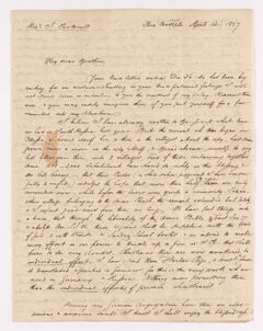 Thumbnail for William Gottlieb Schauffler letter to Justin Perkins, 1837 April 12 - Image 1