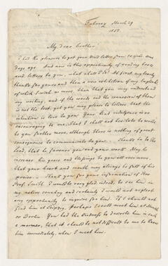Thumbnail for Frederic Edward Schneider letter to Justin Perkins, 1837 March 29 - Image 1