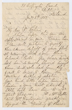Thumbnail for Anne J. Shea letter to Justin Perkins, 1863 January 8 - Image 1