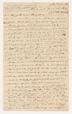 Thumbnail for Eli Smith letter to Justin Perkins, 1847 November 18 - Image 1