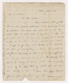 Thumbnail for Horatio Southgate letter to Justin Perkins, 1837 November 3 - Image 1