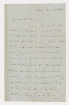 Thumbnail for George Alexander Stevens letter to Justin Perkins, 1848 June 18 - Image 1