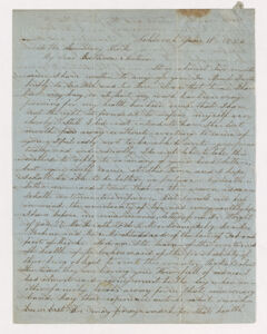 Thumbnail for Jerusha Emily Gilbert Stocking letter to the members of the Nestorian Mission, 1856 June 10 - Image 1
