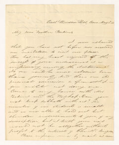Thumbnail for William Howe Thompson letter to Justin Perkins, 1842 May 13 - Image 1