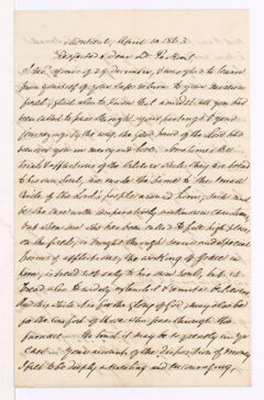 Thumbnail for Thomas M. Taylor letter to Justin Perkins, 1863 April 10 - Image 1