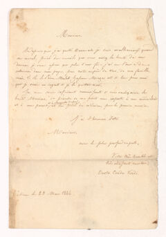 Thumbnail for Ousta Couda Verdi letter to Justin Perkins, 1844 March 23 - Image 1