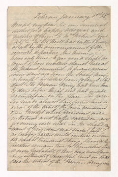 Thumbnail for Richard Wilbraham letter to Justin Perkins, 1838 January 1 - Image 1