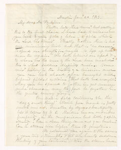 Thumbnail for William Frederic Williams letter to Justin Perkins, 1863 January 22 - Image 1