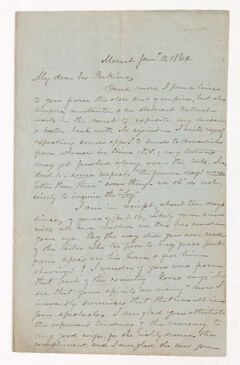 Thumbnail for William Frederic Williams letter to Justin Perkins, 1864 January 11 - Image 1