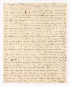 Thumbnail for Payson Williston letter to Justin Perkins, 1846 March 27 - Image 1