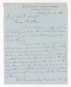 Thumbnail for George Warren Wood letter to Justin Perkins, 1862 January 11 - Image 1