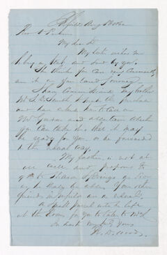 Thumbnail for Rufus Dodd Woods letter to Justin Perkins, 1862 August 13