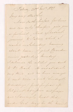 Thumbnail for George Woodfall letter to Justin Perkins, 1837 November 21 - Image 1