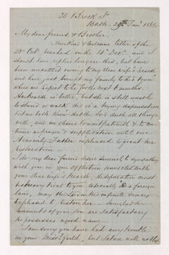 Thumbnail for George Woodfall letter to Justin Perkins, 1864 January 29 - Image 1