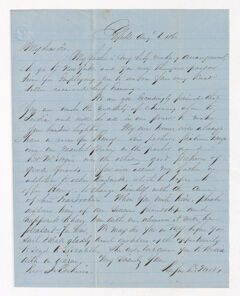 Thumbnail for Rufus Dodd Woods letter to Justin Perkins, 1862 August 6 - Image 1