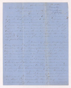 Thumbnail for Samuel Melancthon Worcester letter to Justin Perkins, 1862 September 17 - Image 1