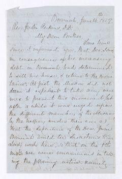 Thumbnail for Austin Hazen Wright letter to Justin Perkins, 1859 June 16 - Image 1