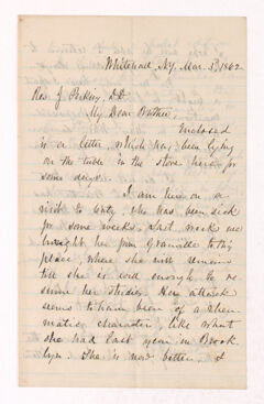 Thumbnail for Austin Hazen Wright letter to Justin Perkins, 1862 March 3 - Image 1