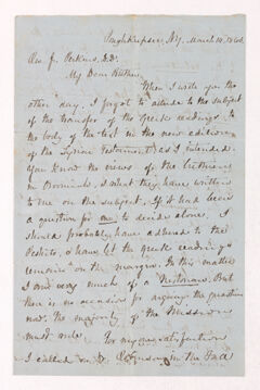 Thumbnail for Austin Hazen Wright letter to Justin Perkins, 1863 March 14 - Image 1