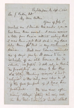 Thumbnail for Austin Hazen Wright letter to Justin Perkins, 1863 September 4 - Image 1