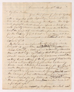 Thumbnail for Justin Perkins letter to Bela Bates Edwards, 1837 June 21 - Image 1
