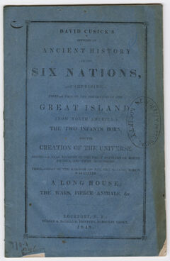 Thumbnail for David Cusick's sketches of ancient history of the Six Nations - Image 1