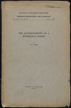 Thumbnail for The autobiography of a Winnebago Indian - Image 1