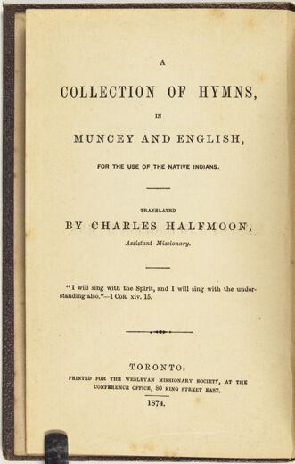 Thumbnail for A collection of hymns, in Muncey and English: for the use of the native Indians - Image 6