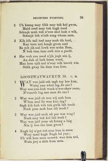 Thumbnail for A collection of hymns, in Muncey and English: for the use of the native Indians - Image 81
