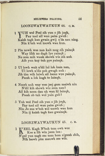 Thumbnail for A collection of hymns, in Muncey and English: for the use of the native Indians - Image 93