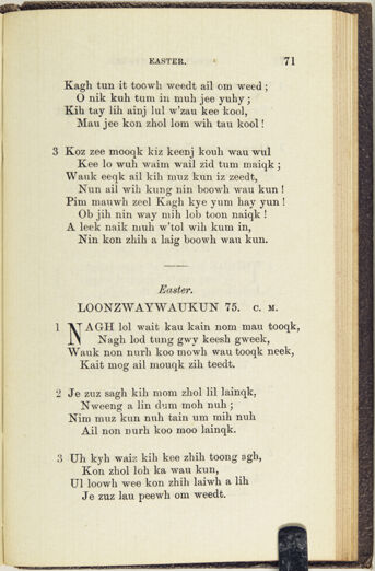 Thumbnail for A collection of hymns, in Muncey and English: for the use of the native Indians - Image 147