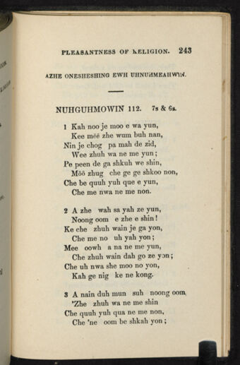 Thumbnail for A Collection of Chippeway and English hymns - Image 253
